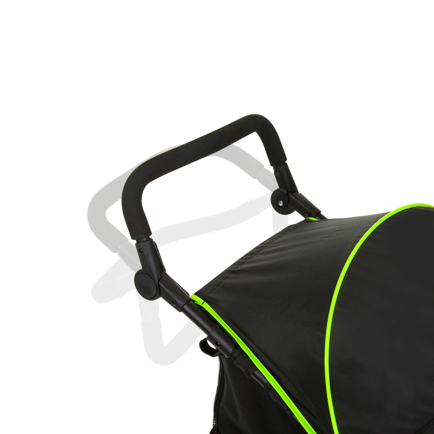 All-Terrain 3-Wheel Pushchair with XL Air Wheels & Raincover, Reclining from Birth to 22kg - Black/Neon Yellow