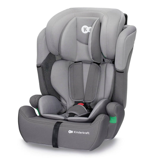 i-Size Car Seat - R129 Booster Child Seat, 5-Point Harness, Adjustable Headrest, Group 1/2/3, 9–36 kg, 15 Months to 12 Years, Gray